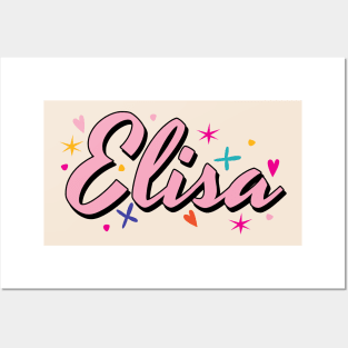 Elisa name cute design Posters and Art